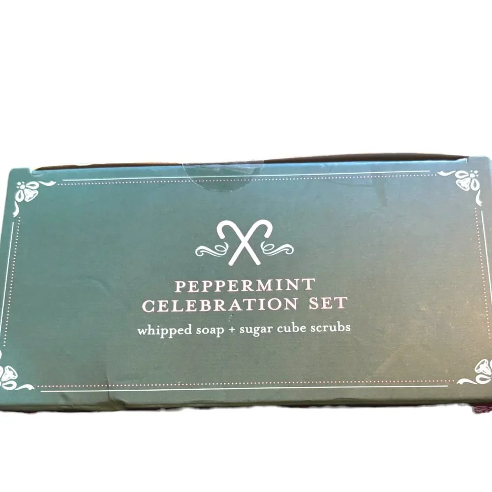 Joon Moon Peppermint Whipped Soap &‎ Sugar Cube Scrub Celebration Set NEW